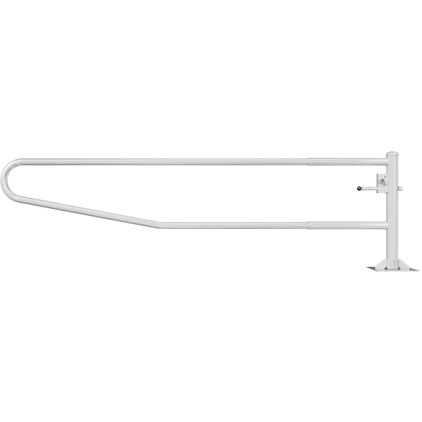 Swiveling gates | to be fixed by plugs, hot-dip galvanized | total width: 3500 mm | with triangular lock